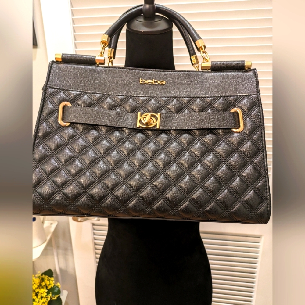 Black Purce With Gold Accent New